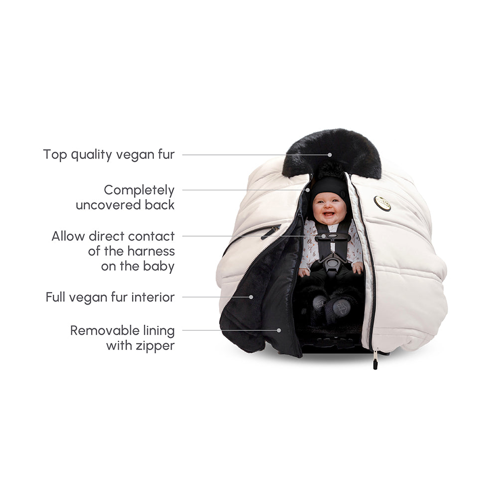 Petit coulou Luxury set: 3-season car seat cover & insulating base (-30°C to 15°C)
