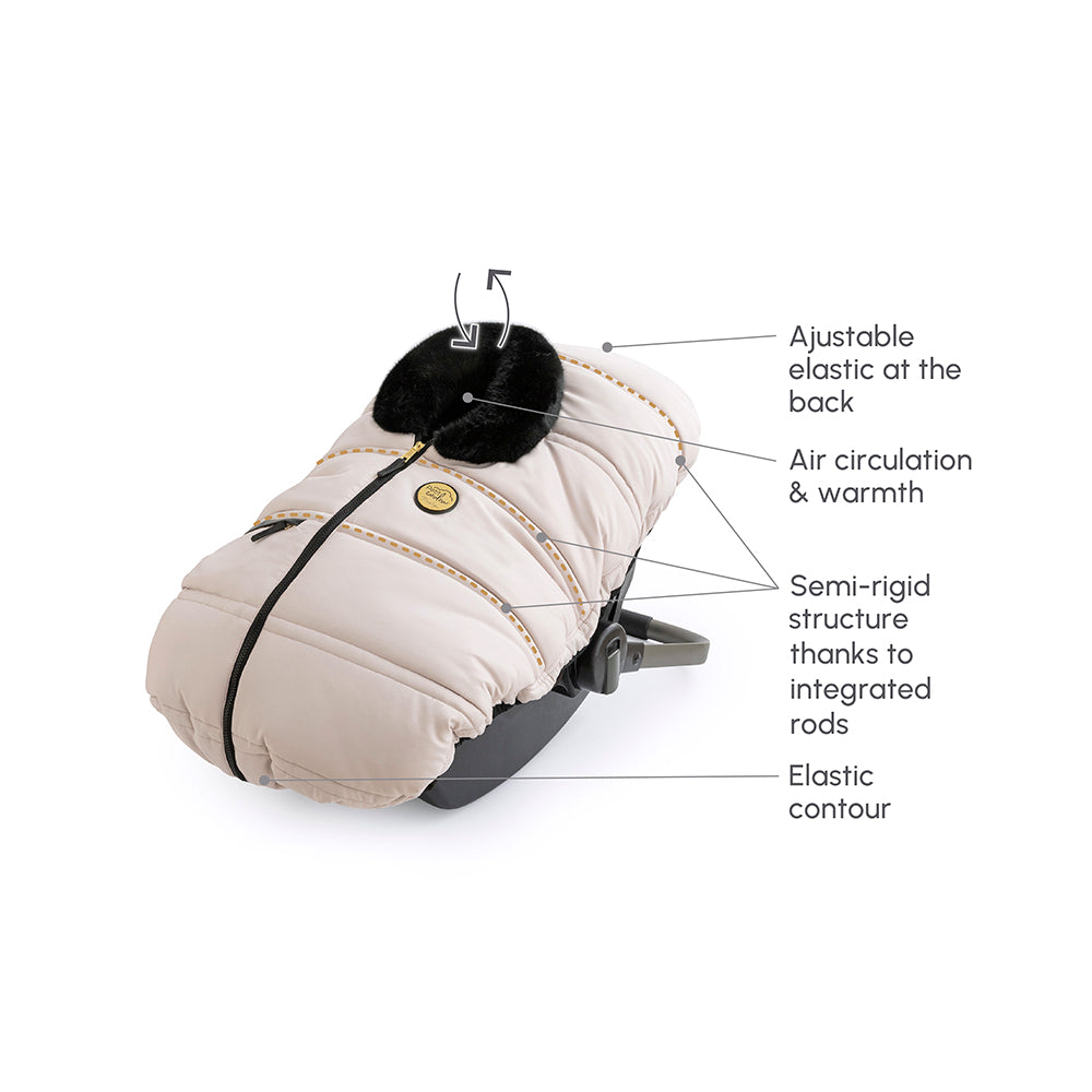 Petit coulou Luxury set: 3-season car seat cover & insulating base (-30°C to 15°C)