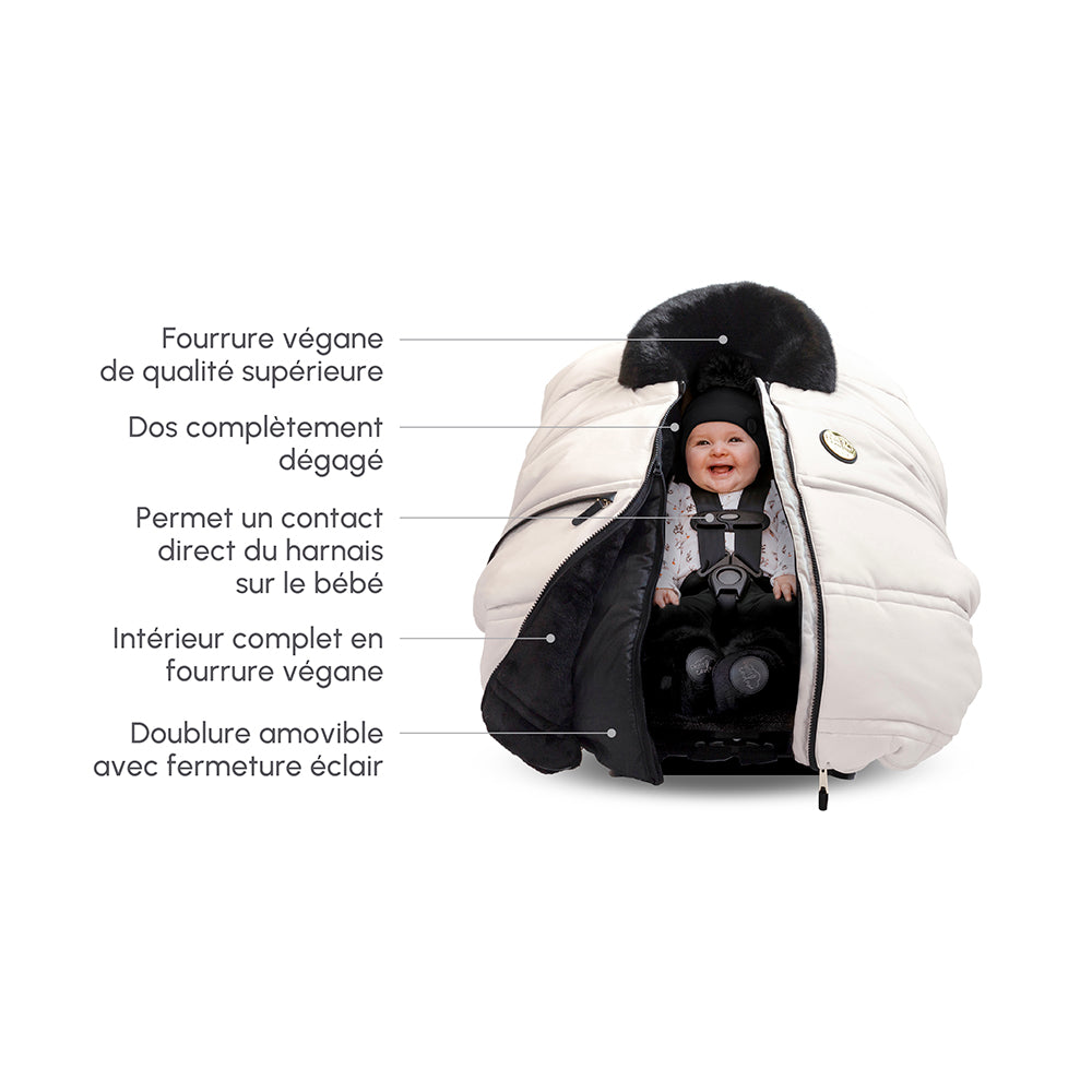 Petit coulou Luxury set: 3-season car seat cover & insulating base (-30°C to 15°C)