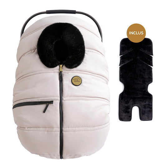 Petit coulou Luxury set: 3-season car seat cover & insulating base (-30°C to 15°C)