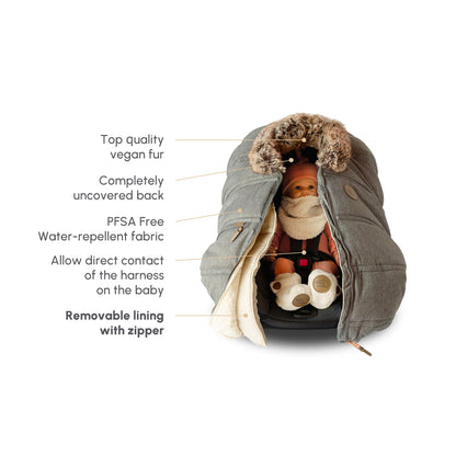 Petit coulou 3-season car seat cover - Classic Collection (-30°C to 15°C)