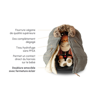 Petit coulou 3-season car seat cover - Classic Collection (-30°C to 15°C)