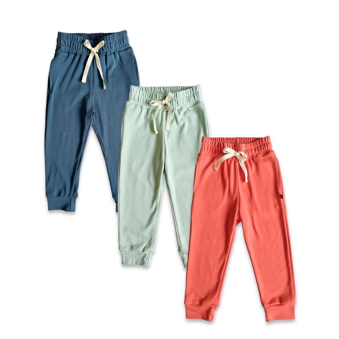 Kids Bamboo Lightweight Joggers | Tangerine Crush