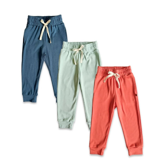 Kids Bamboo Lightweight Joggers | Tangerine Crush