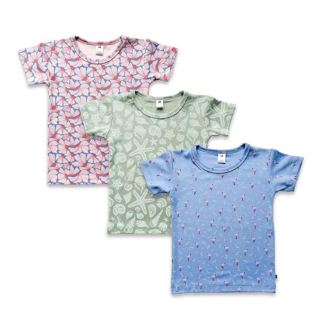 T-shirt en bambou pour bébé/enfant à imprimé intégral | Souvenirs côtiers