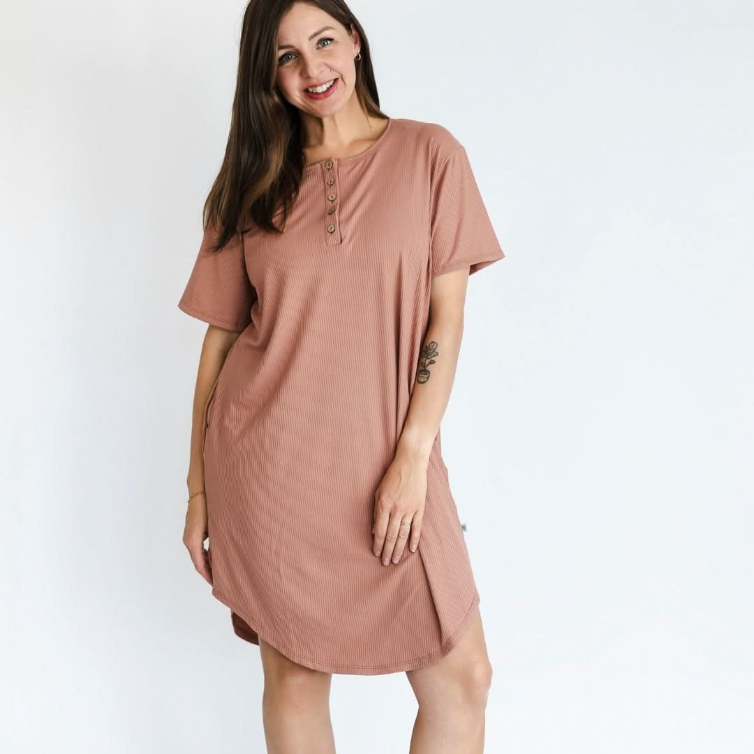 Ladies’ Bamboo Winslow Dress with Placket | Antique Floral