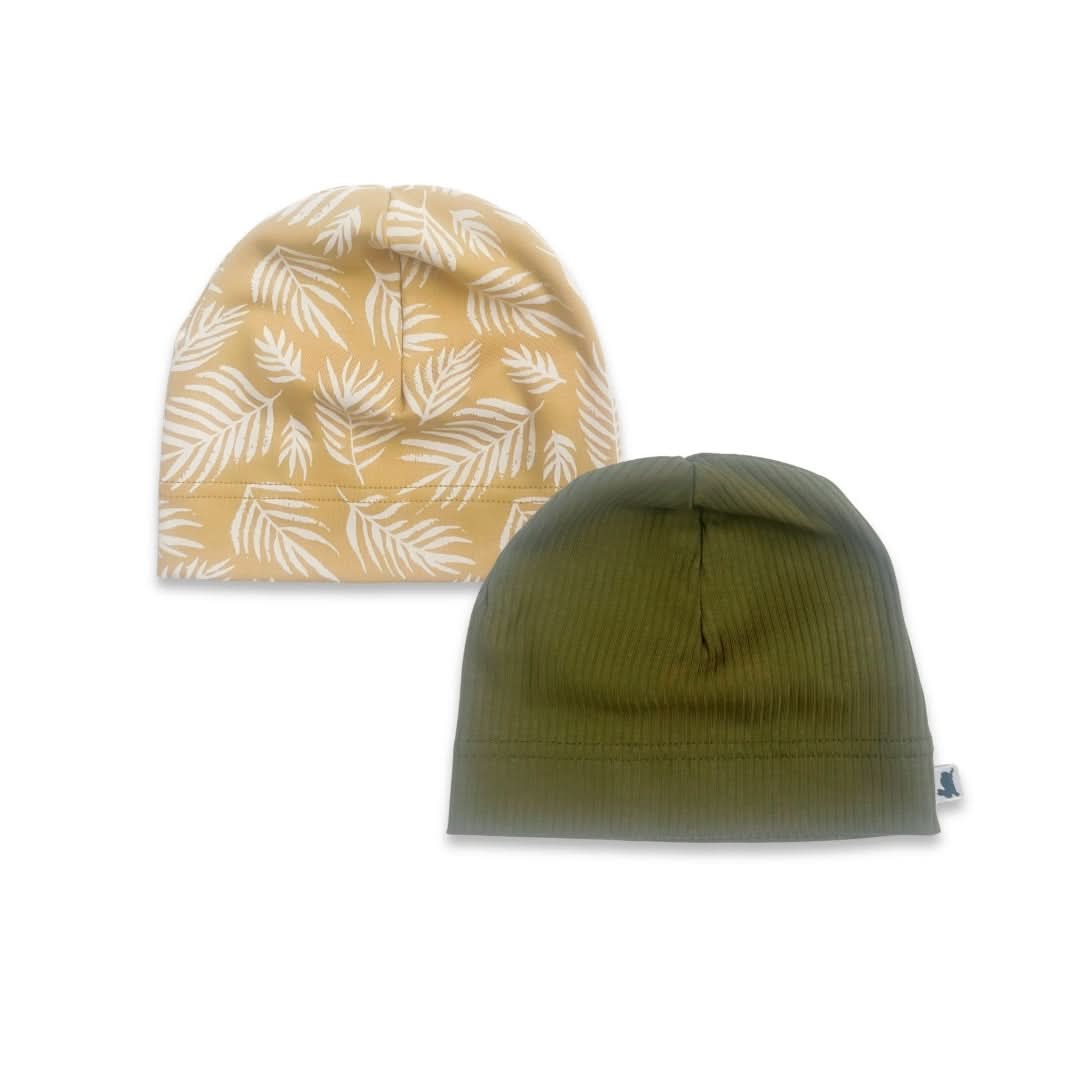 Bonnet en bambou pour bébé/enfant | Côtes olive