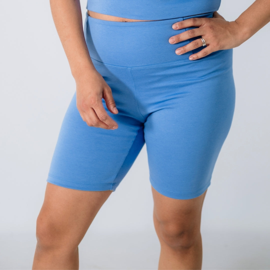 Cuissard cycliste en bambou pour femme | Bleu lagon