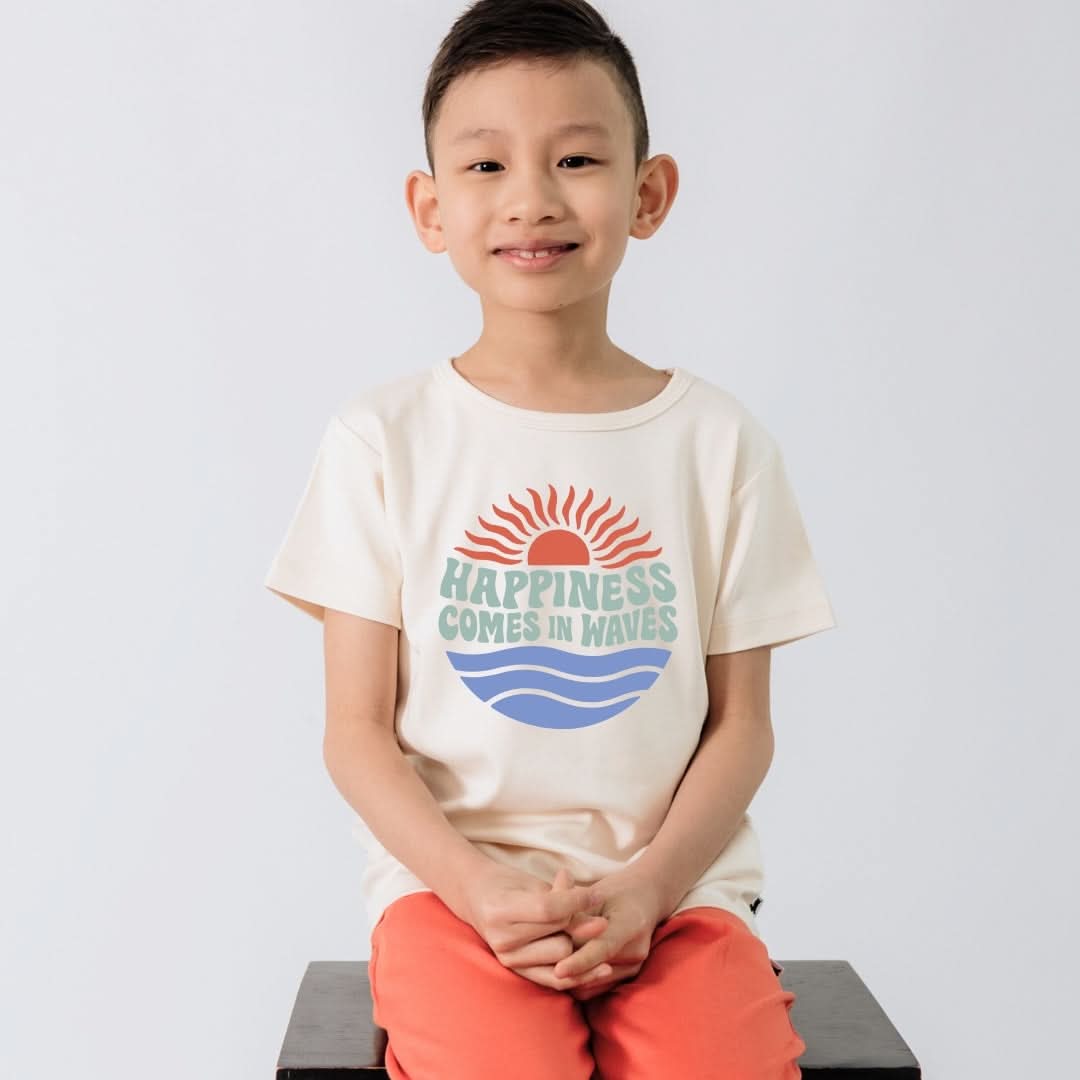 T-shirt graphique en bambou pour bébé/enfant | « Flower Child » sur rose bonbon