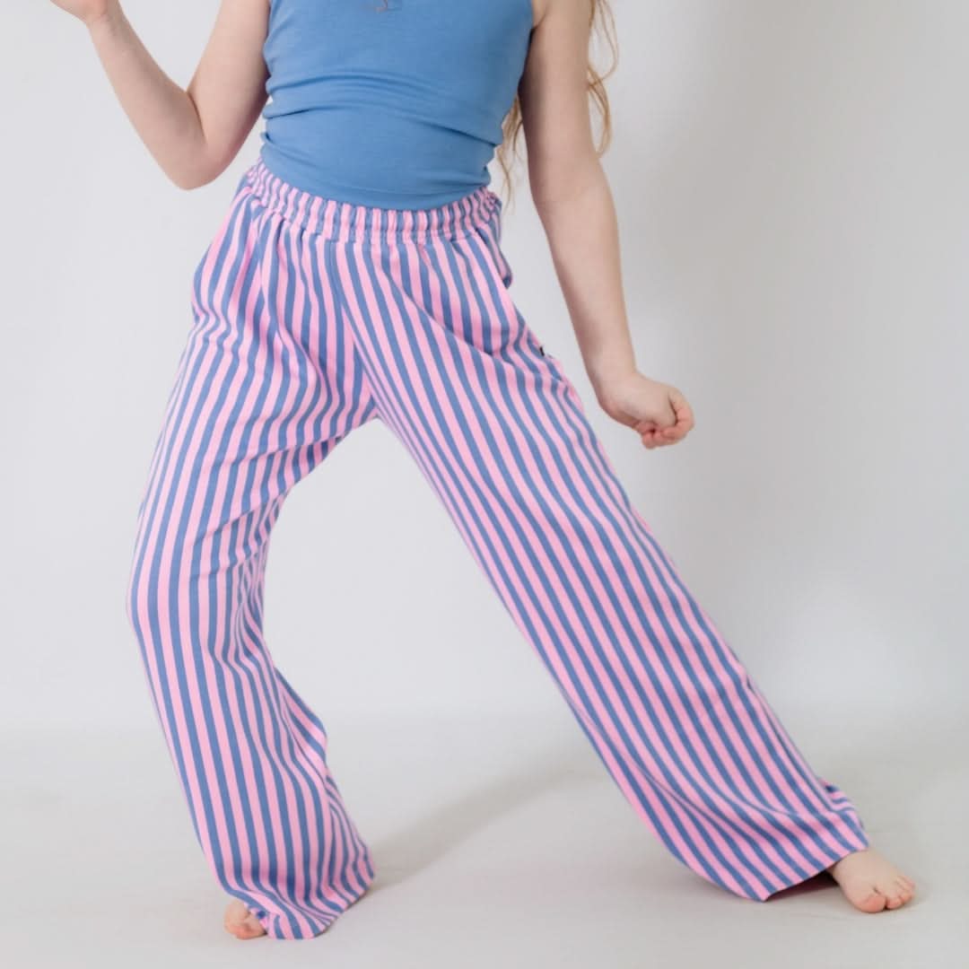 Pantalon large en bambou pour enfants | Bleu océan
