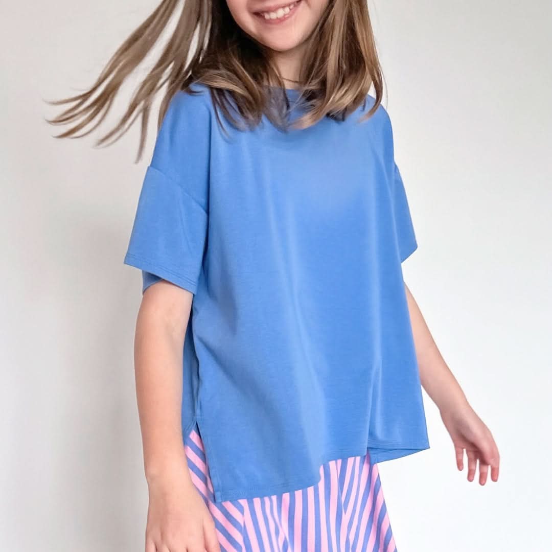 Youth Bamboo Oversized T-Shirt | Tidal Blue