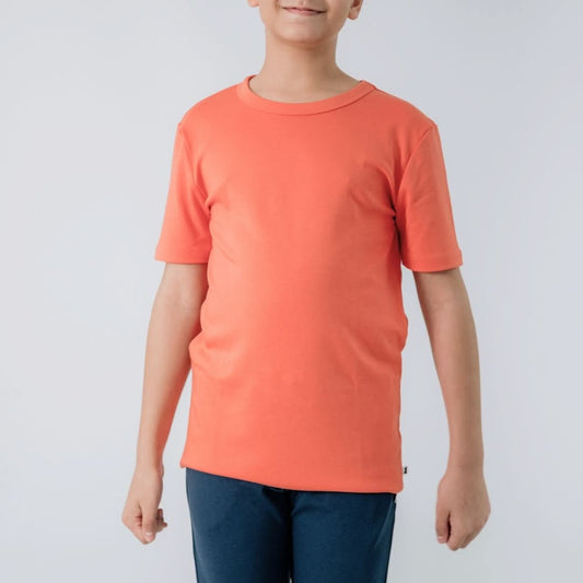 T-shirt en bambou pour jeunes | Éclat de mandarine