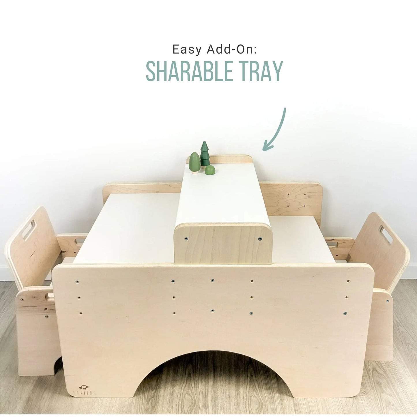 PAPAYA DOUBLE - Ensemble table et chaises Montessori réglables pour deux