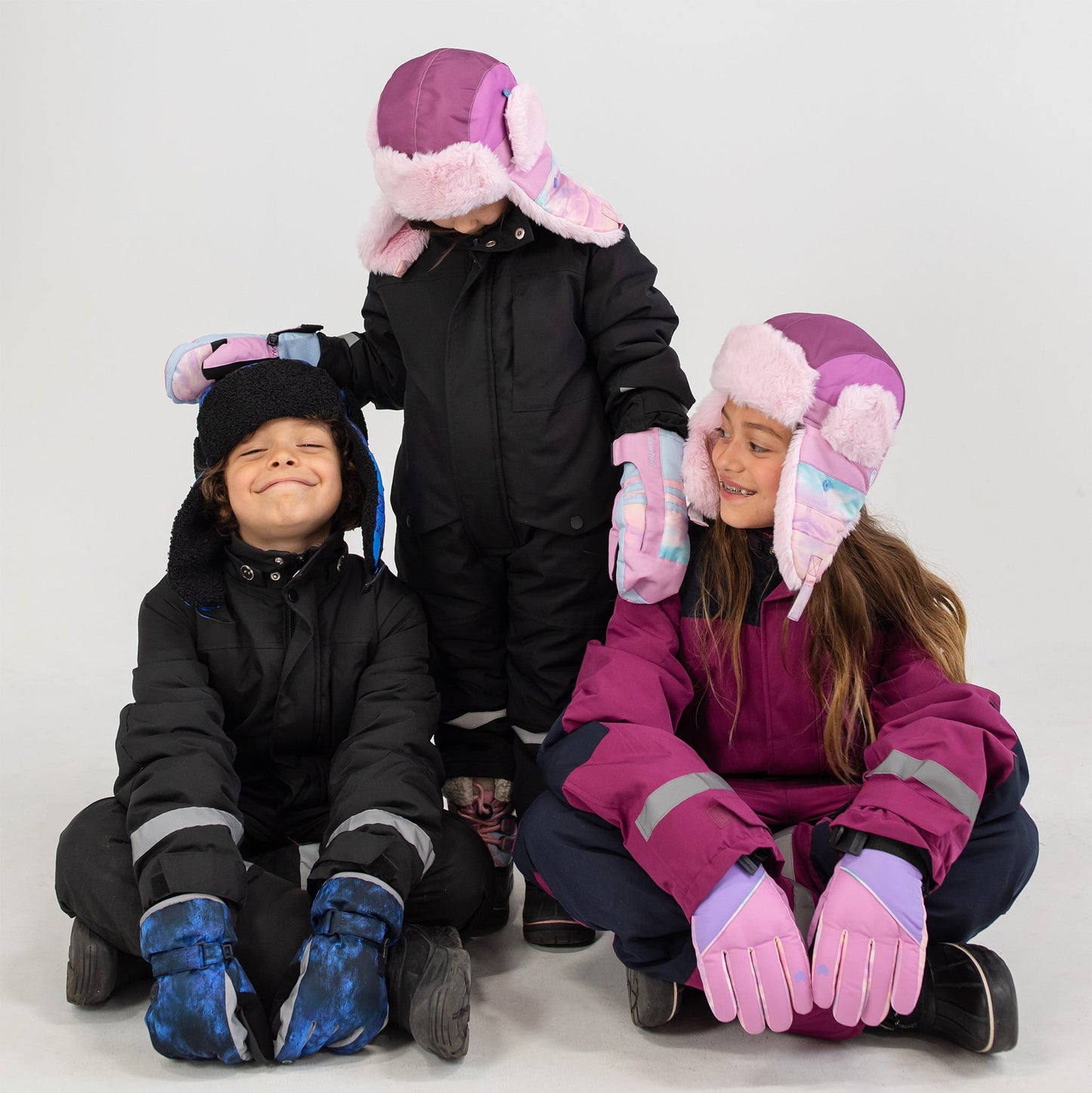 Pastel Lilac Heart Ski Glove
