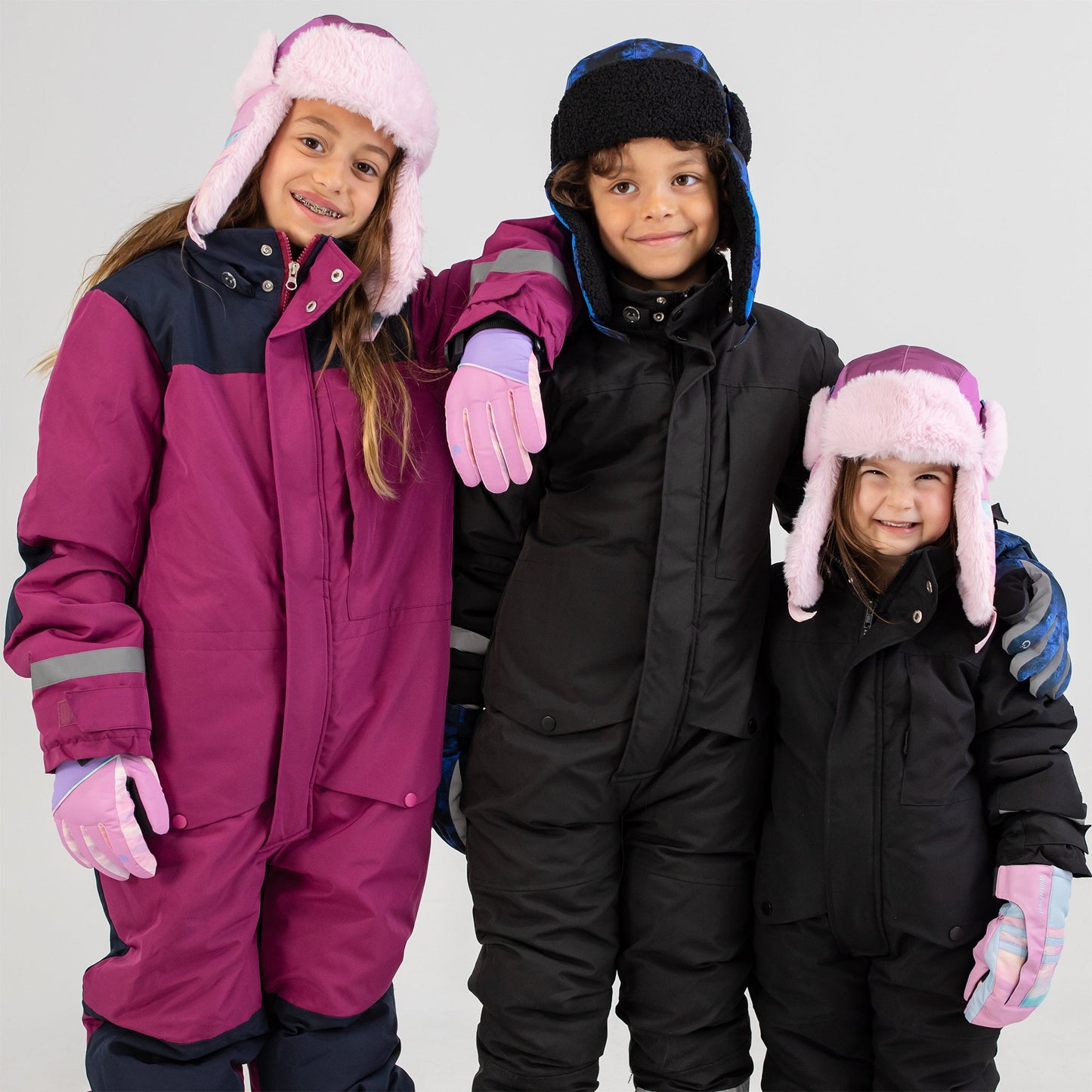 Pastel Lilac Heart Ski Glove