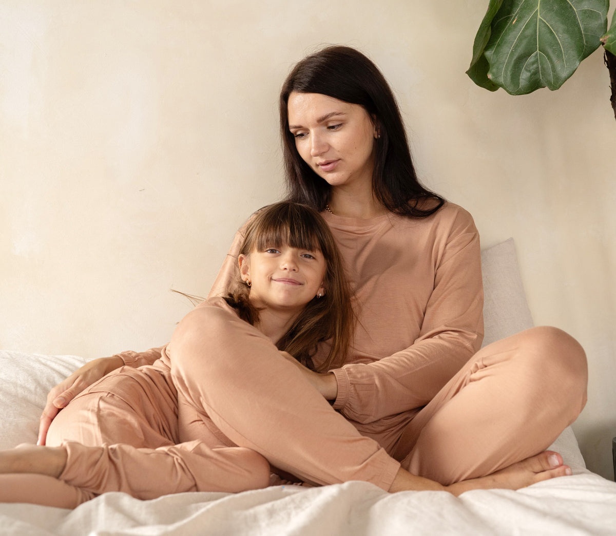 Bamboo Long Sleeve Pajama Set (Toast)