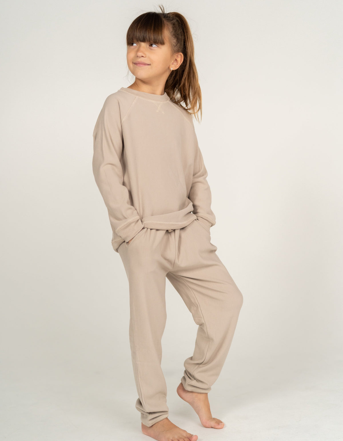 Bamboo Fleece Sweat Pants (Taupe)