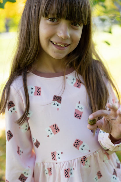 Robe à étages en molleton de rayonne de bambou — Bubble Tea Time