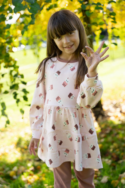 Robe à étages en molleton de rayonne de bambou — Bubble Tea Time