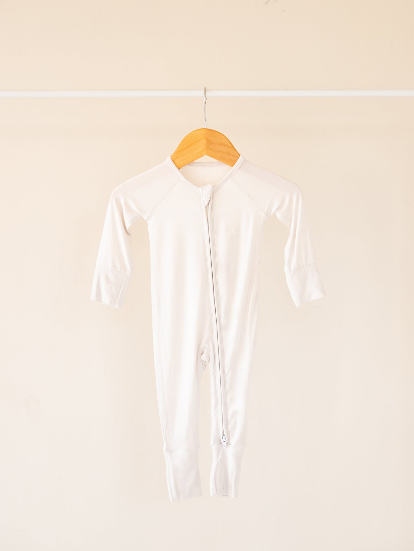 Cloud Grey Bamboo Convertible Zippered Romper