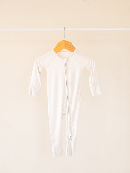 Cloud Grey Bamboo Convertible Zippered Romper