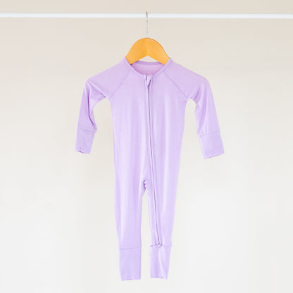 Lilac Bamboo Convertible Zippered Romper