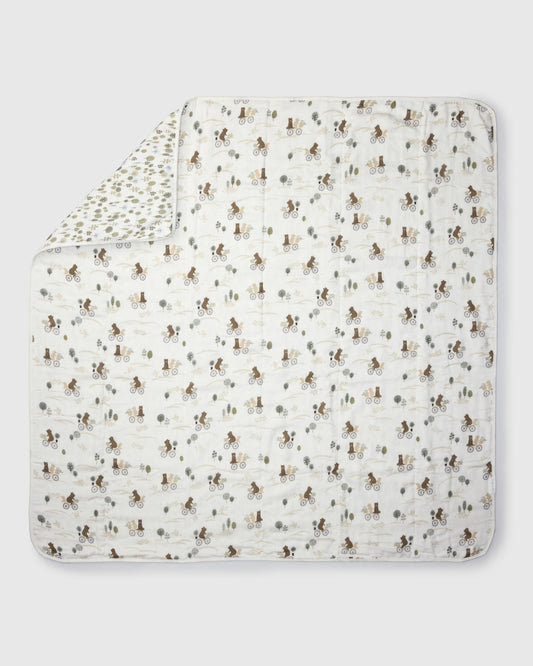 Muslin Quilt - Bears on Bikes