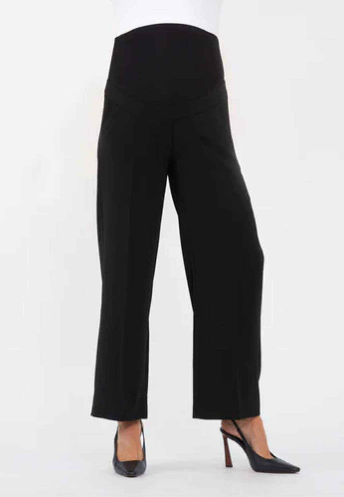 Black Alexa Wide-Leg Maternity Pants