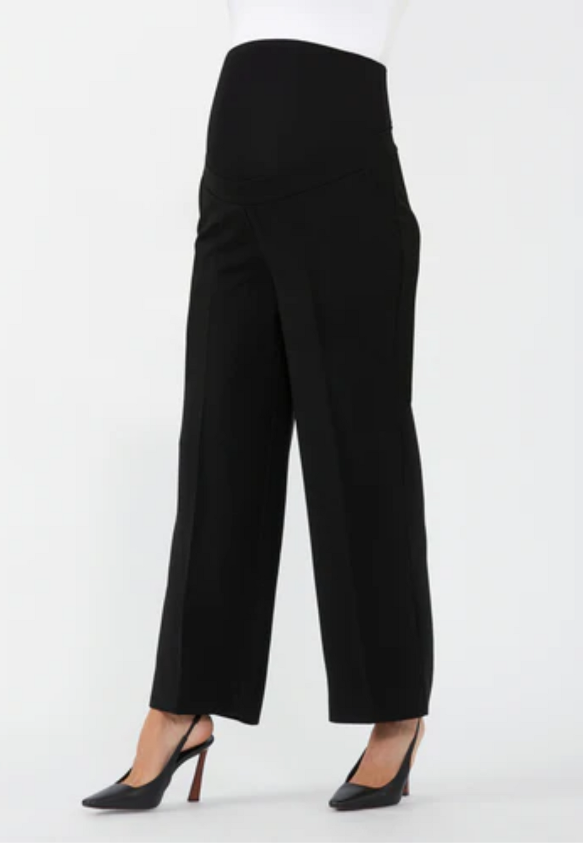 Black Alexa Wide-Leg Maternity Pants