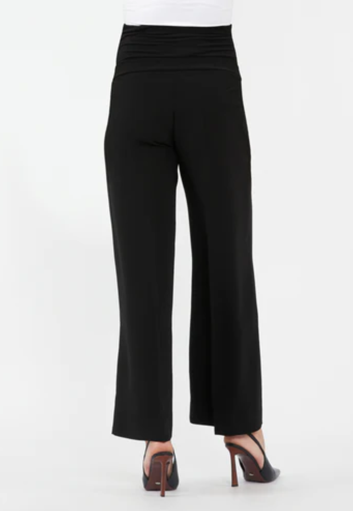 Black Alexa Wide-Leg Maternity Pants