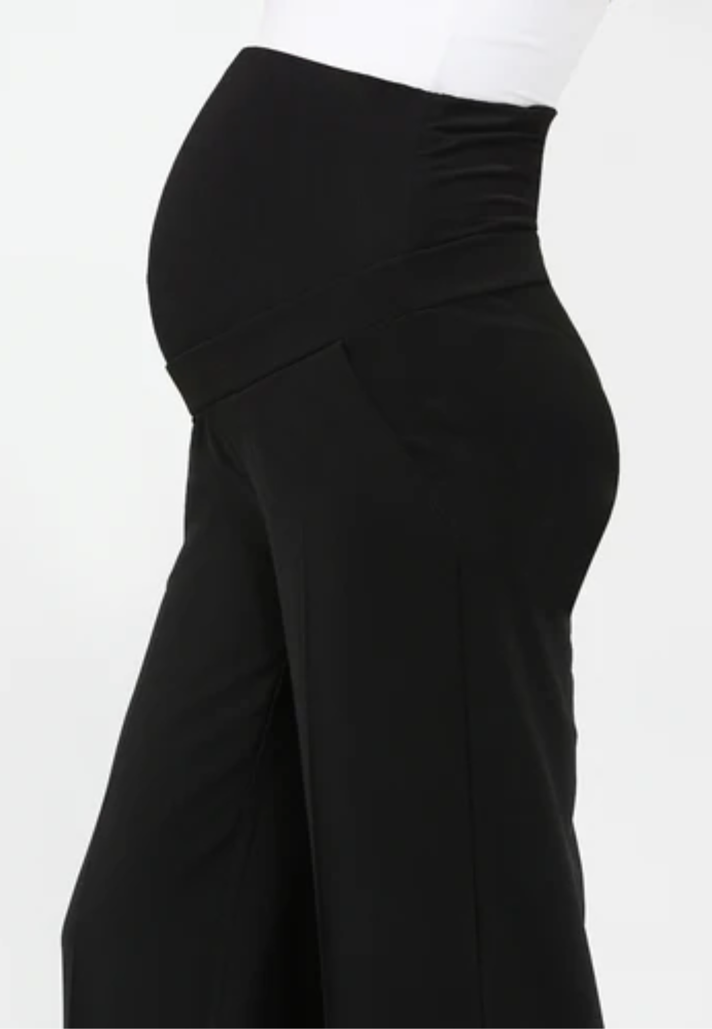 Black Alexa Wide-Leg Maternity Pants