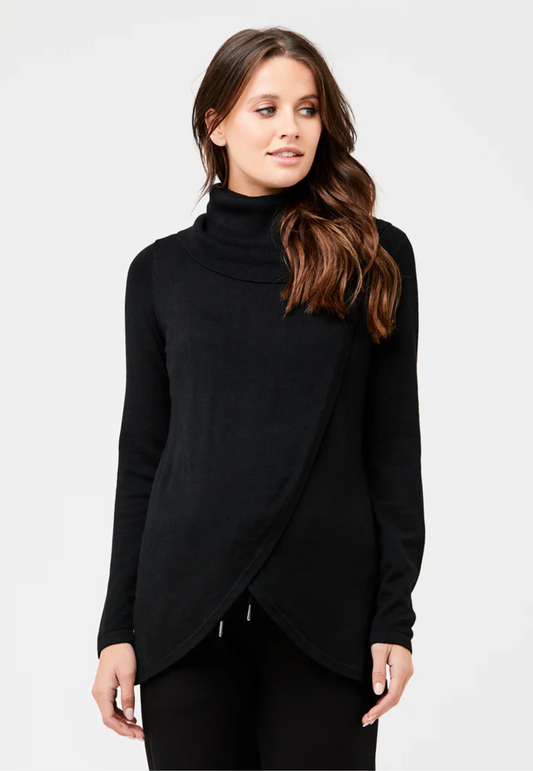 Cowl-Neck Maternity and Nursing Knit