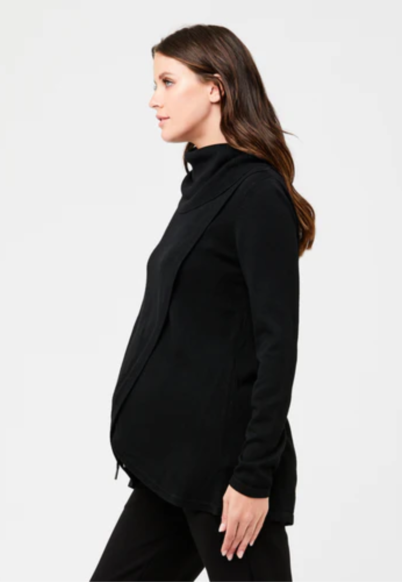 Cowl-Neck Maternity and Nursing Knit