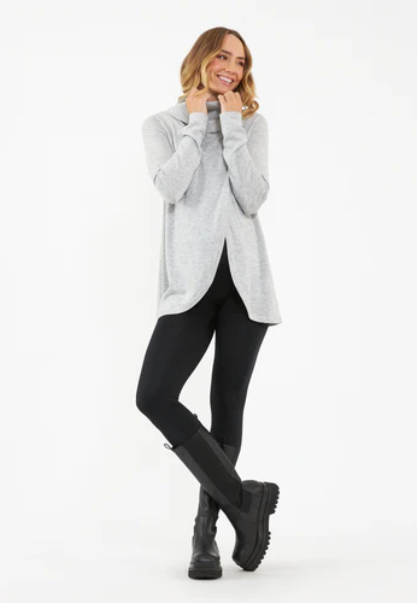 Cowl-Neck Maternity and Nursing Knit