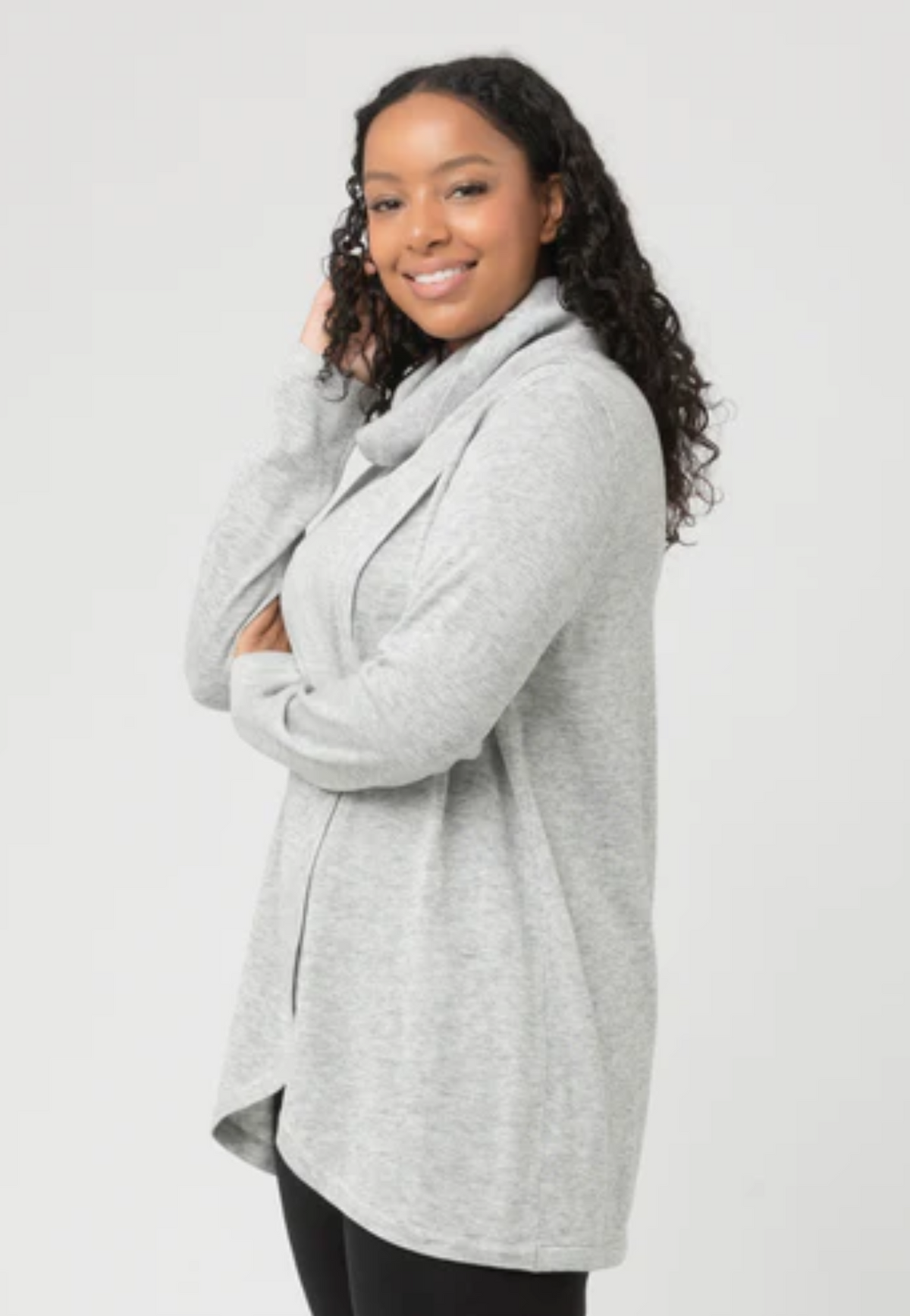 Cowl-Neck Maternity and Nursing Knit