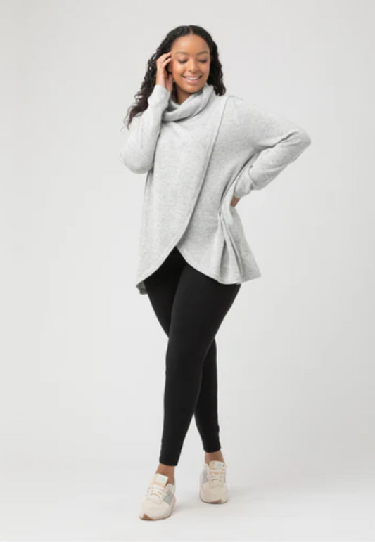 Cowl-Neck Maternity and Nursing Knit