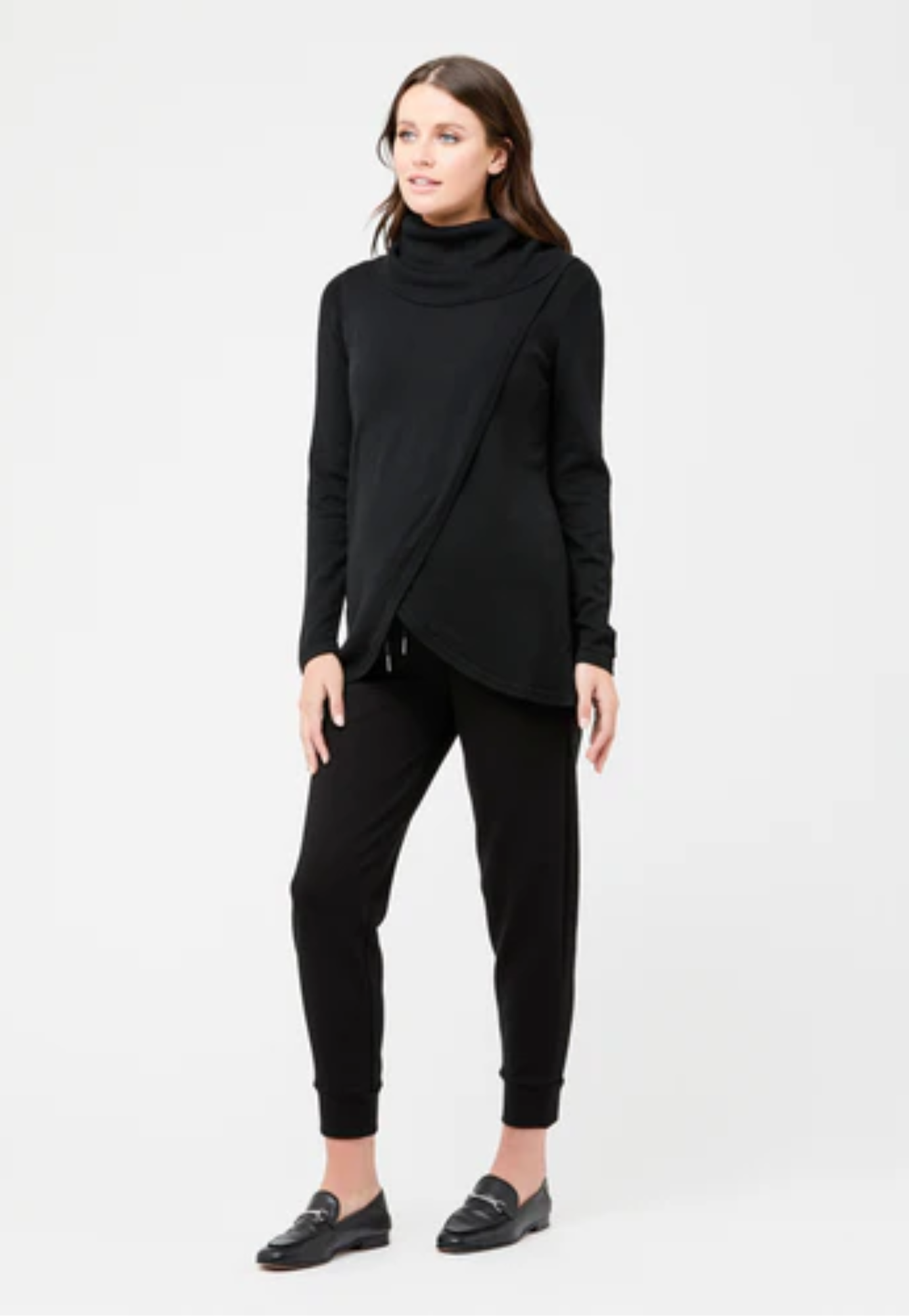 Cowl-Neck Maternity and Nursing Knit