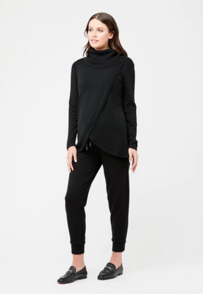 Cowl-Neck Maternity and Nursing Knit