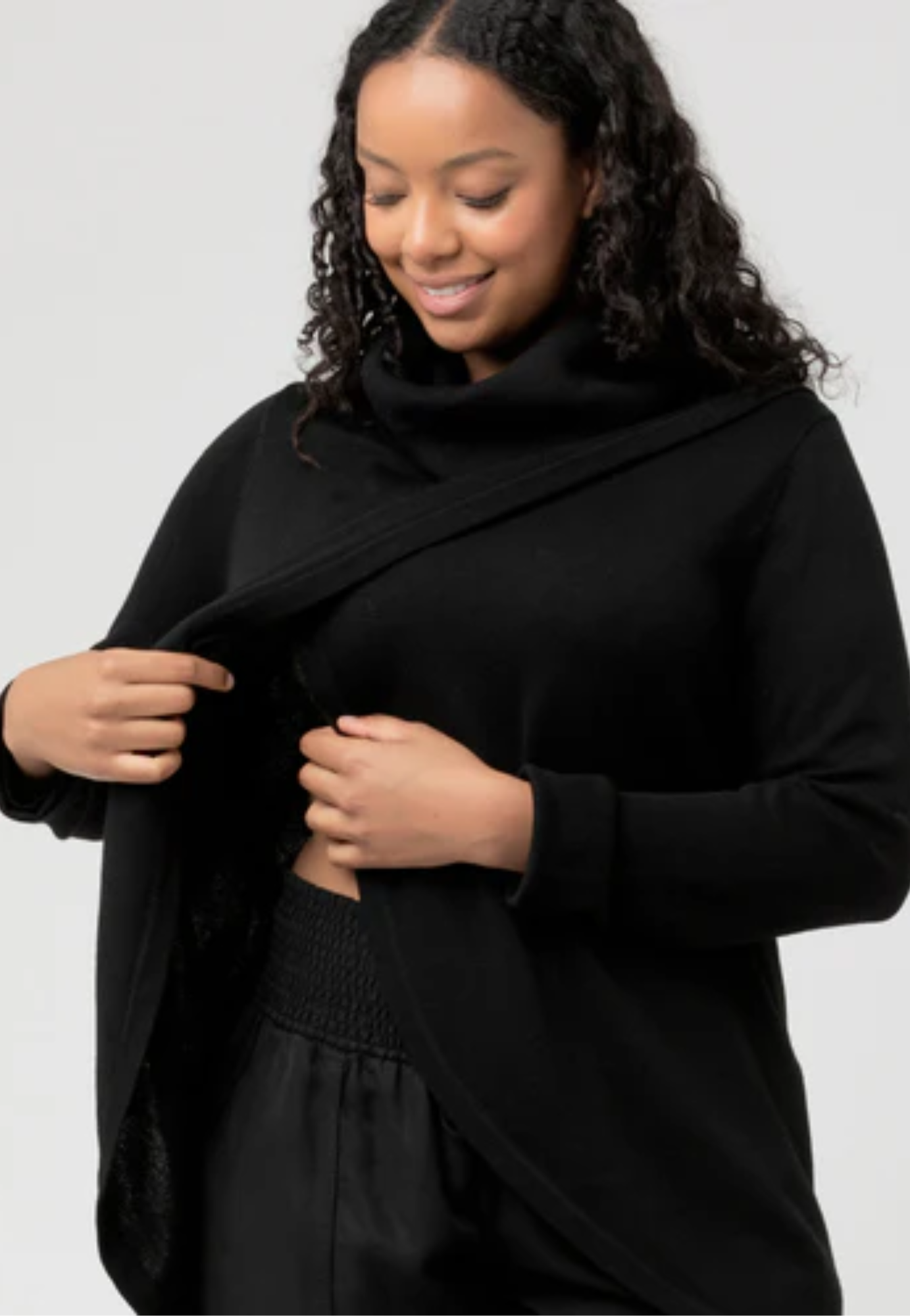 Cowl-Neck Maternity and Nursing Knit