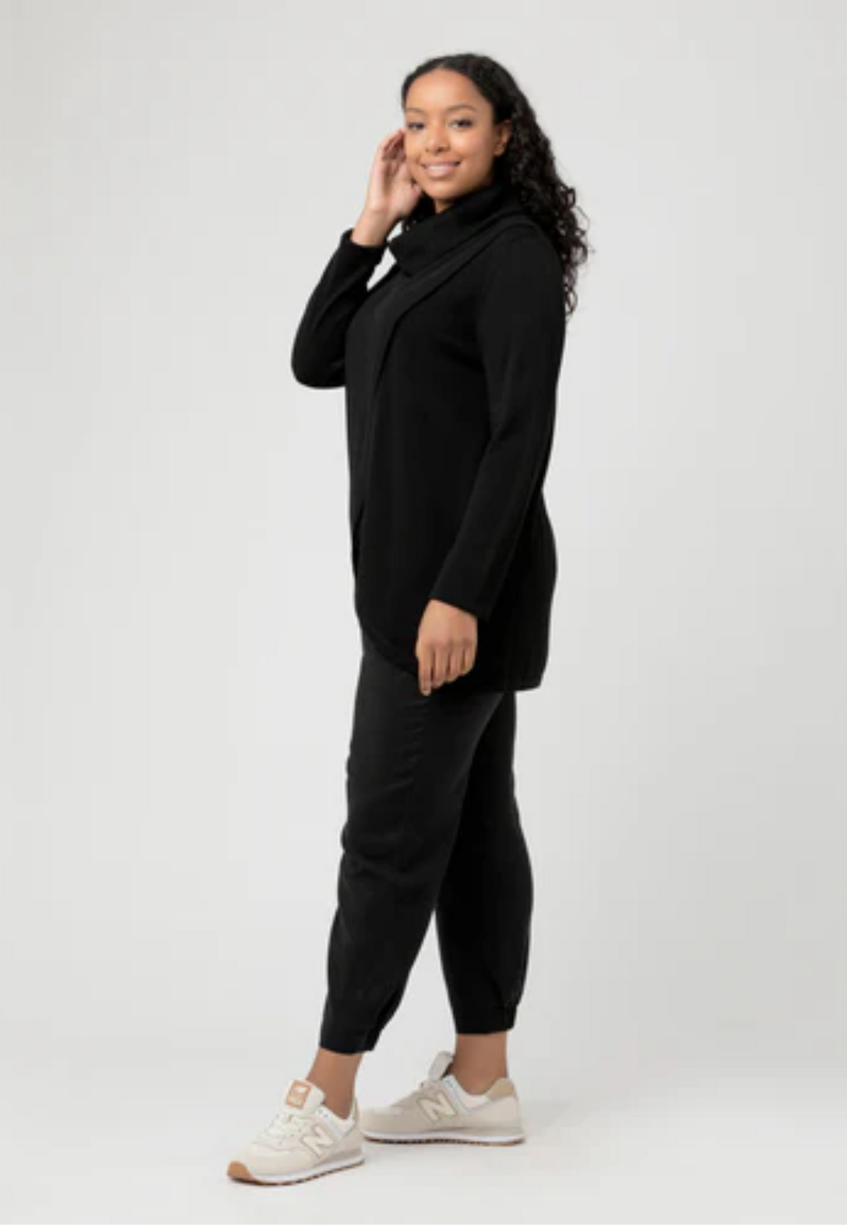 Cowl-Neck Maternity and Nursing Knit
