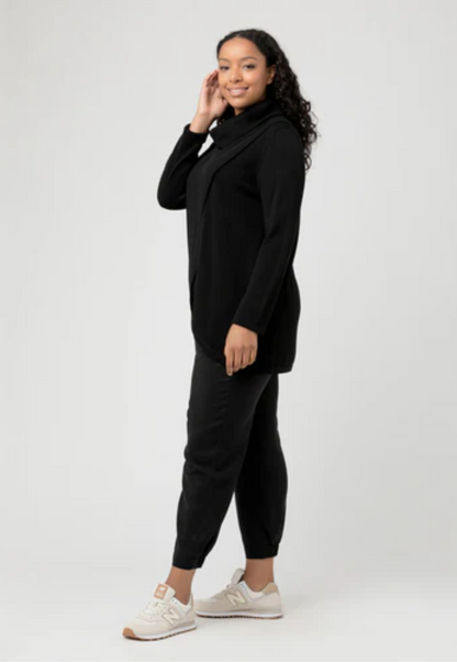 Cowl-Neck Maternity and Nursing Knit