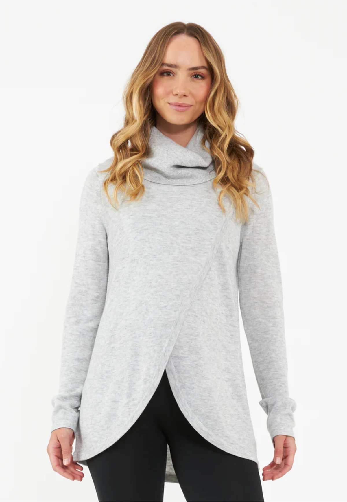 Cowl-Neck Maternity and Nursing Knit