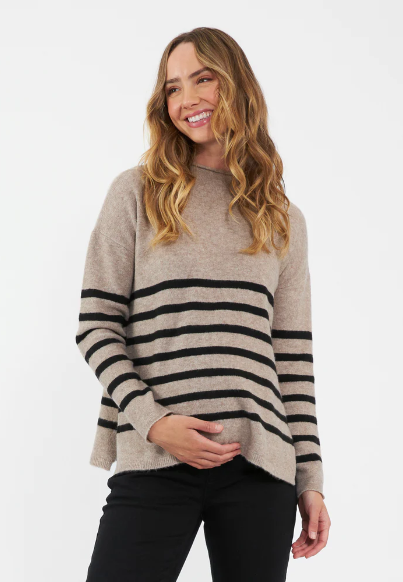 Gerrie Funnel-Neck Maternity and Nursing Knit