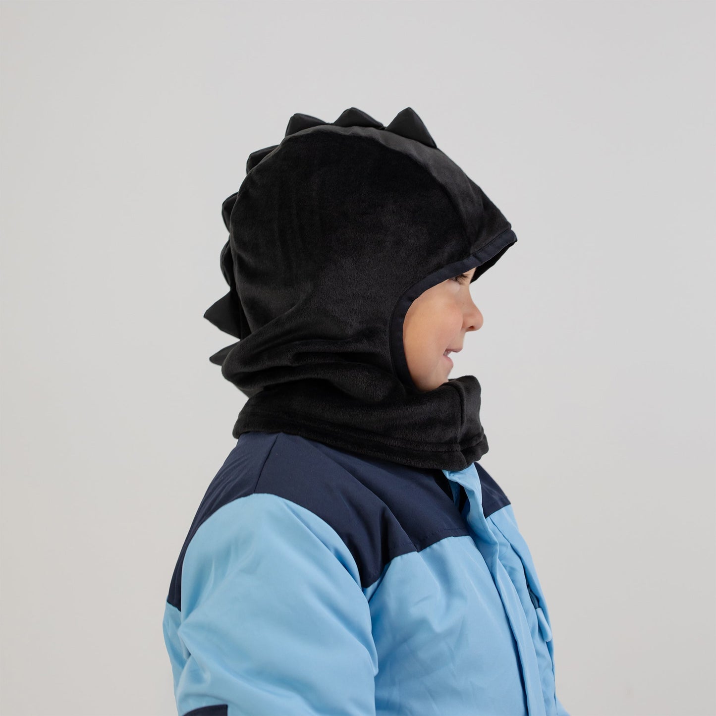 Dino Reflective Black Microfleece Balaclava