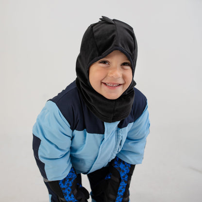 Dino Reflective Black Microfleece Balaclava