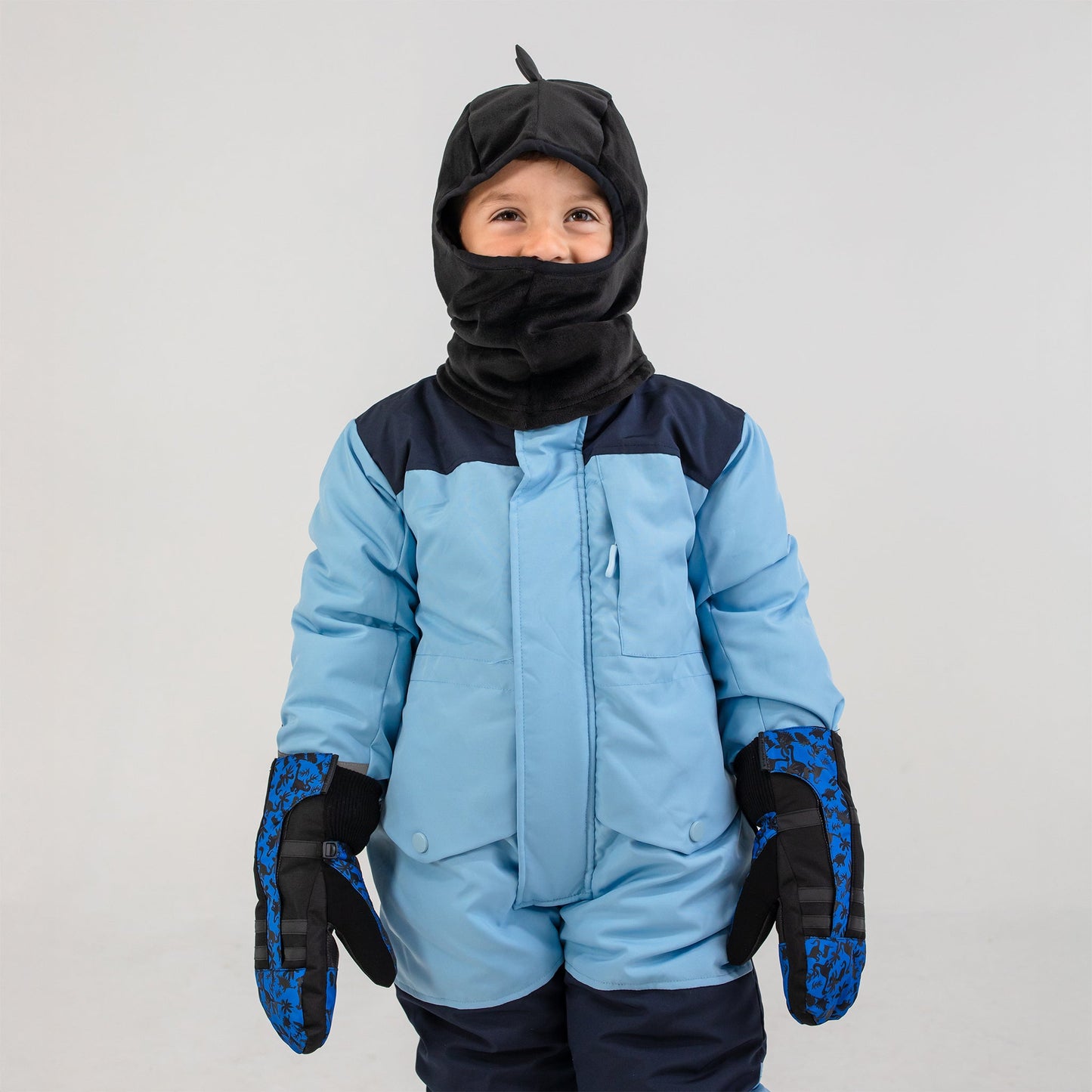 Dino Reflective Black Microfleece Balaclava