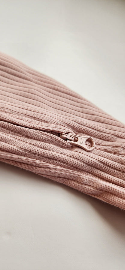 Organic Cotton Baby Sleeper,  Blush | ba.be.O