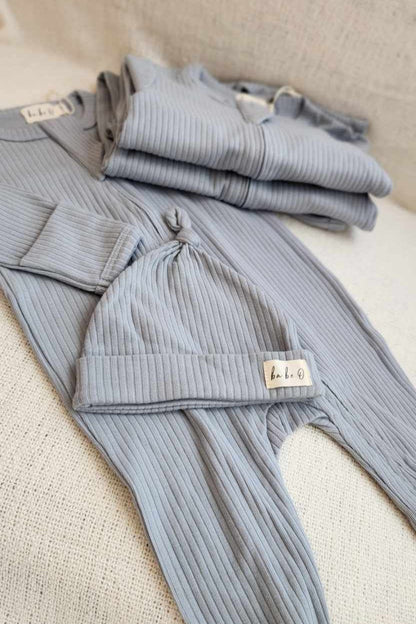 Pyjama bébé en coton bio, Bleu Harbour | ba.be.O