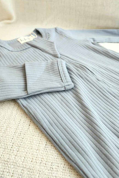 Pyjama bébé en coton bio, Bleu Harbour | ba.be.O