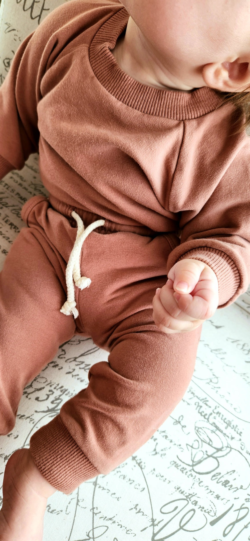 Organic Cotton Baby & Toddler Sweatsuit, Desert Pink | ba.be.O